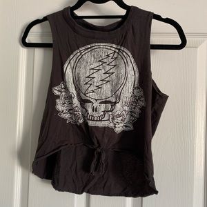 Chaser Women’s XS Skull Knotted Crop Top